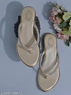 Shoetopia Girls Embellished Flat Sandals - Gold Size 8.0