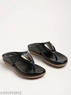 Solid Synthetic Flat Girls Sandals 
