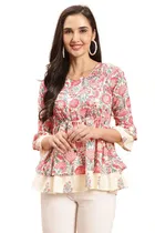 Cotton Printed Top for Women 