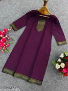 Cotton Kurti for Women,  Purple  