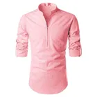 Trendy Cotton Full Sleeves Short Kurta For Men 