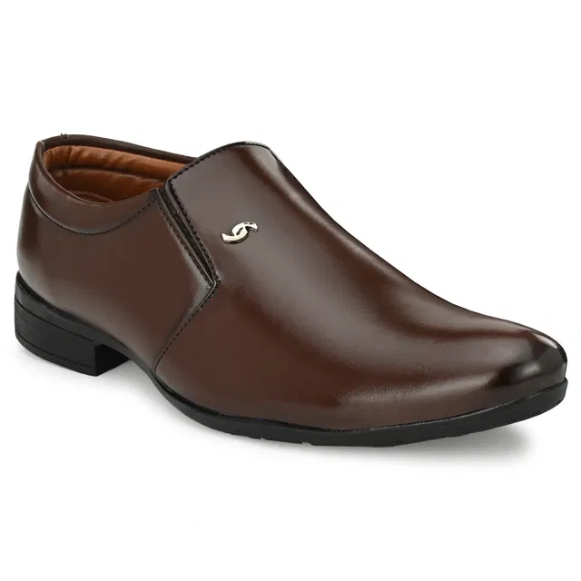 Formal Shoes for Men (Brown, 8)