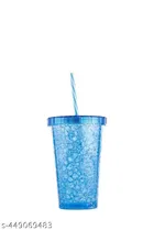 Plastic Sipper with Straw & Lid 