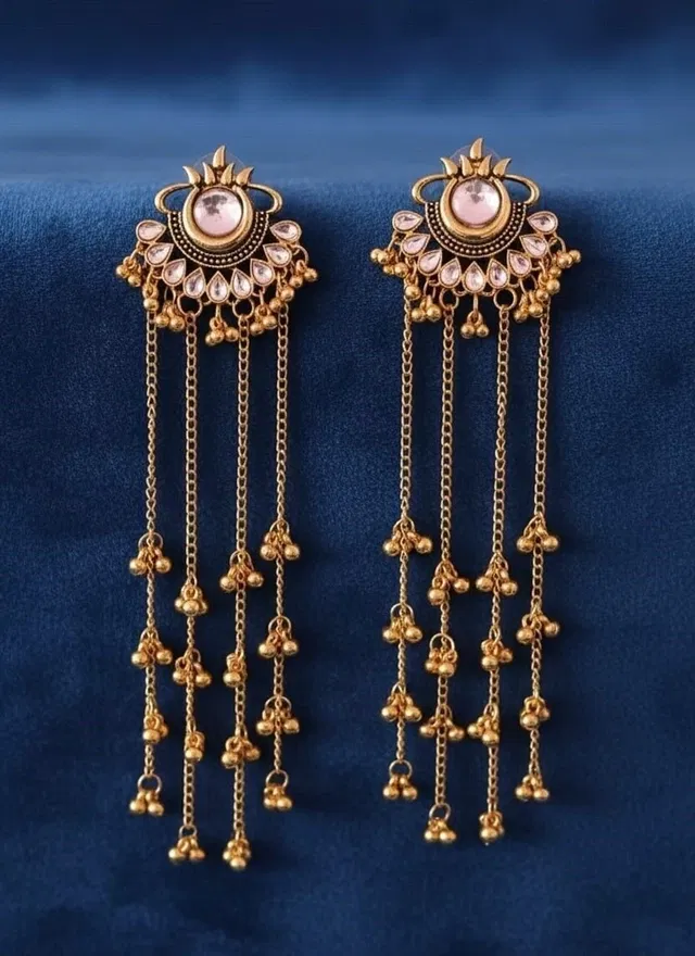 Samridhi Golden Kashmiri Earrings