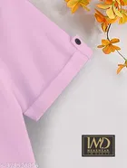 Solid Cotton Blend Mandarin Neck T-Shirt for Boys 