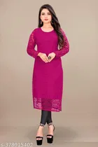 Net Kurti for Women,  Pink  
