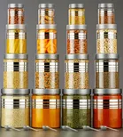 Silverline Containers Set of 16, 1200ml,650ml,350ml,250ml