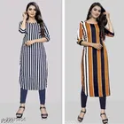 Crepe Striped Kurti for Women 