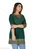 Anarkali Rayon Printed Kurti for Women 