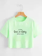 Printed Crop T-shirt for Women 