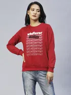 Women's Printed Round Neck Sweatshirt 