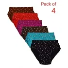 Cotton Printed Briefs for Women, Pack of 4 