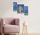 Wooden Modern Art Self Adhesive Wall Painting 