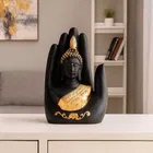 Palm Budha Polyresin Idols 11L X7Wx17 Cm