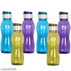 Plastic Water Bottles (Multicolor, 500 ml) (Pack of 6)