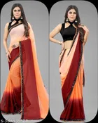 Georgette Solid Sarees for Women 