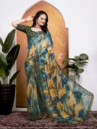 Georgette Printed Saree for Women 