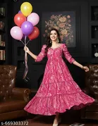 Viscose Rayon Kurti for Women, Pink 