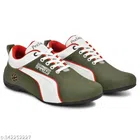 Sports Shoes for Men (Olive & White, 6)