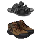 Combo of Casual Shoes with Slippers for Men 