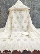 Embroidered Vichitra Silk Punjabi/All Over Suits Semi-Stitched Suits 