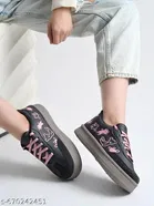 Printed Synthetic Slip-on Sneakers 