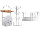 Stainless Steel Cup Stand & Plate Stand & Chakla Belan Stand For Kitchen 