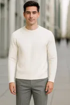 Full Sleeve Textured T-Shirt for Men 