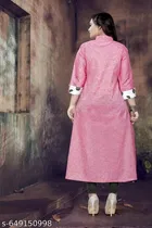 Embroidered Khadi Cotton Kurti for Women 