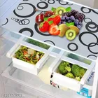 KANUSHI Industries® 1 Pc Fridge Cover for Top with 6 Utility Pockets 