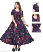 Fit and Flare Floral Dress for Women 