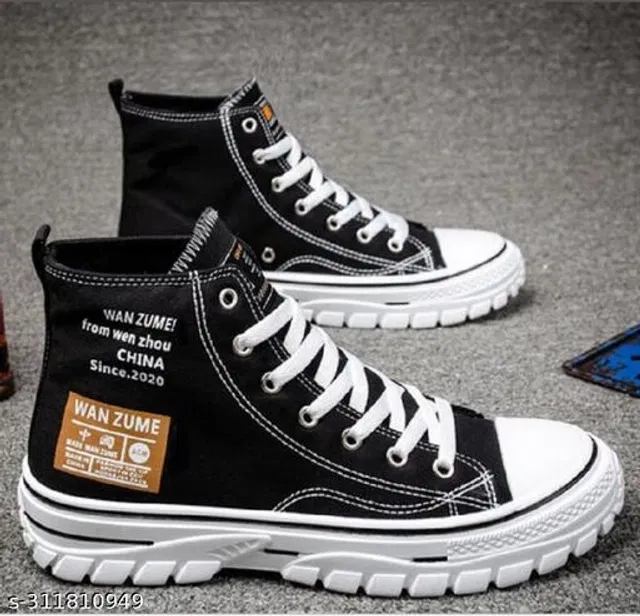 Boots for Men (Black & White, 8)