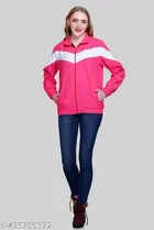 Nylon Solid Jackets for Women 