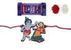 Synthetic Rakhi with Chocolate & Roli Chawal 