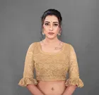 Net Solid Saree for Women 