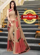 Georgette Printed Saree for Women 