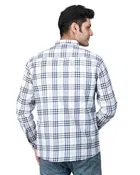 Cotton Blend Full Sleeves Chequered Shirt for Men 