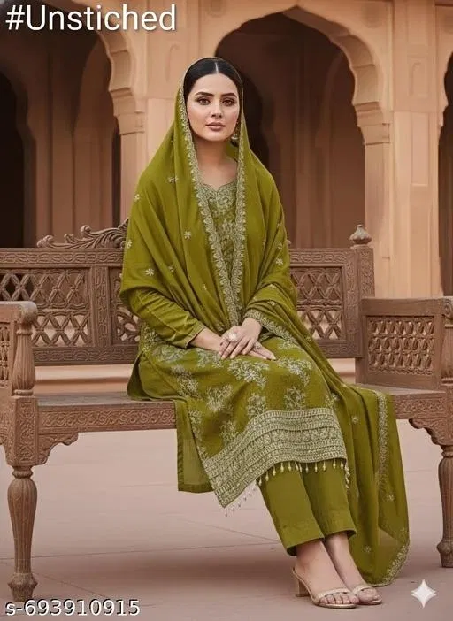 Georgette Punjabi/All Over Suits for Women (Multicolor, Un Stitched)