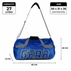Gear Boxy, 27L Regular Hand Duffel Bag for Men & Women, Classic Blue Yellow