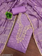 Chanderi Cotton Embroidered Zari Woven 
