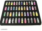 48 Pcs Glass Bottles 3D Nail Art Set, Multicolor, Set of 1