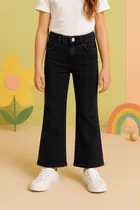 Girls Jeans & Jeggings For Senior & Junior, (SN- 4.1) (Color- Dark Blue) (Size- 2-4 Years)