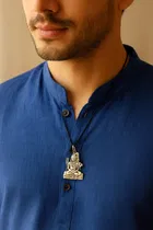 Silver Covered Alloy Lord God Mahadeva Shiv Shankar Bholenath, Fashion Necklace Pendant /chain not inclued 
