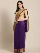 Chanderi Silk Dyed/ Washed Saree for Women 