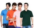Polo Solid Pack of 4 T-shirts for Men 