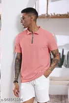Cotton Blend T-shirt for Men, Pink 