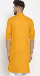 Full Sleeves Solid Kurta with Payjama for Men 