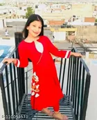 Rayon Embroidered Anarkali Kurti with Pant Set for Girls 