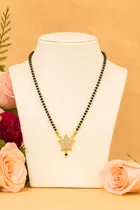 Stylish Gold-Plated Black Bead Mangalsutras for Women 