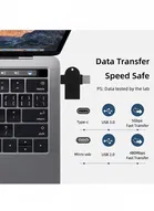  Type C 2 in 1 OTG Adapter, Black